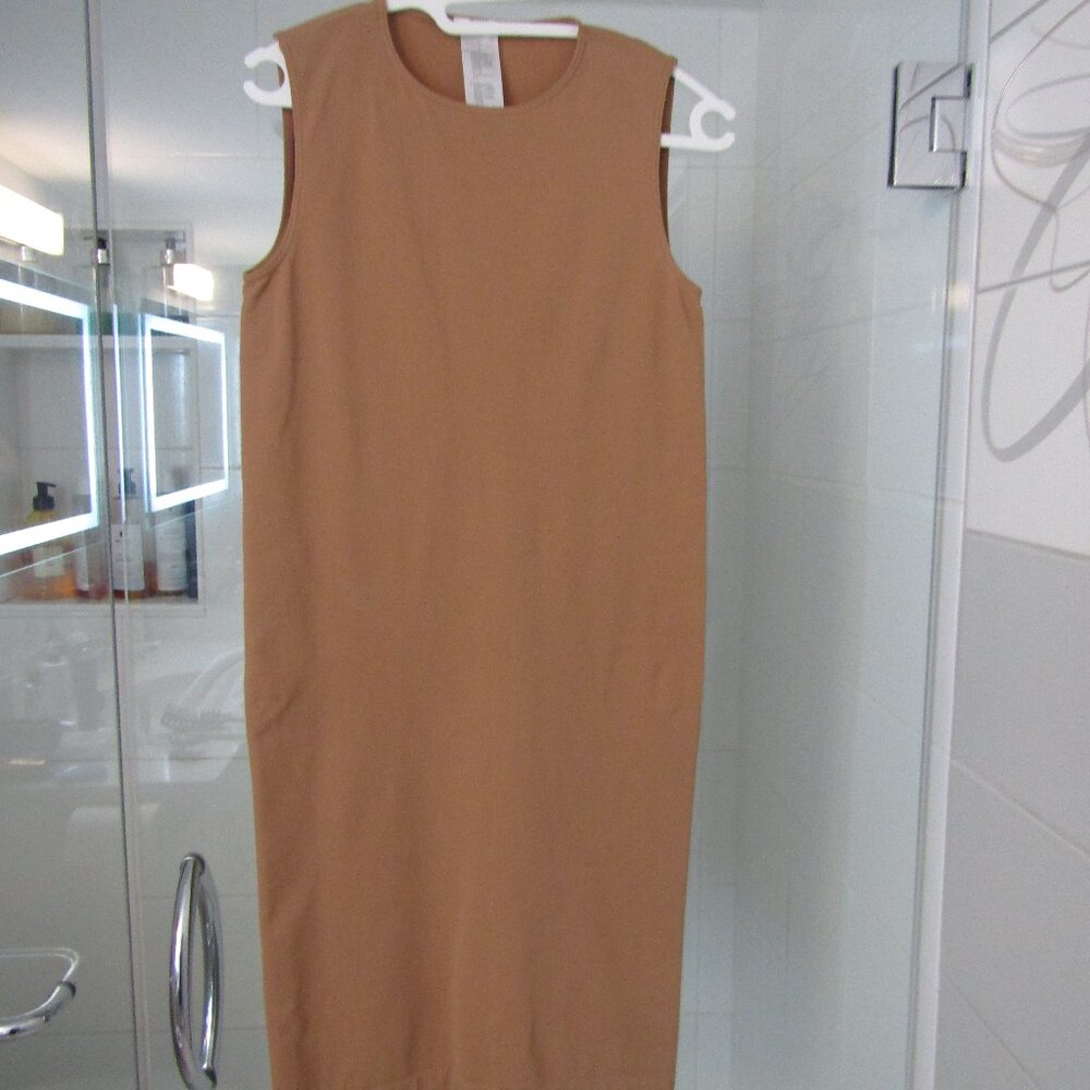 WOLFORD Cashew Brown Stretchy Sleeveless Dress--Size Medium